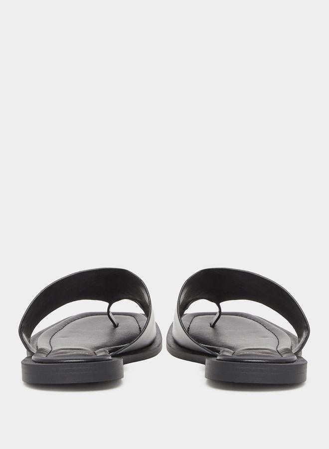 ستايلي صندل فلات سادة بإصبع - Image 4